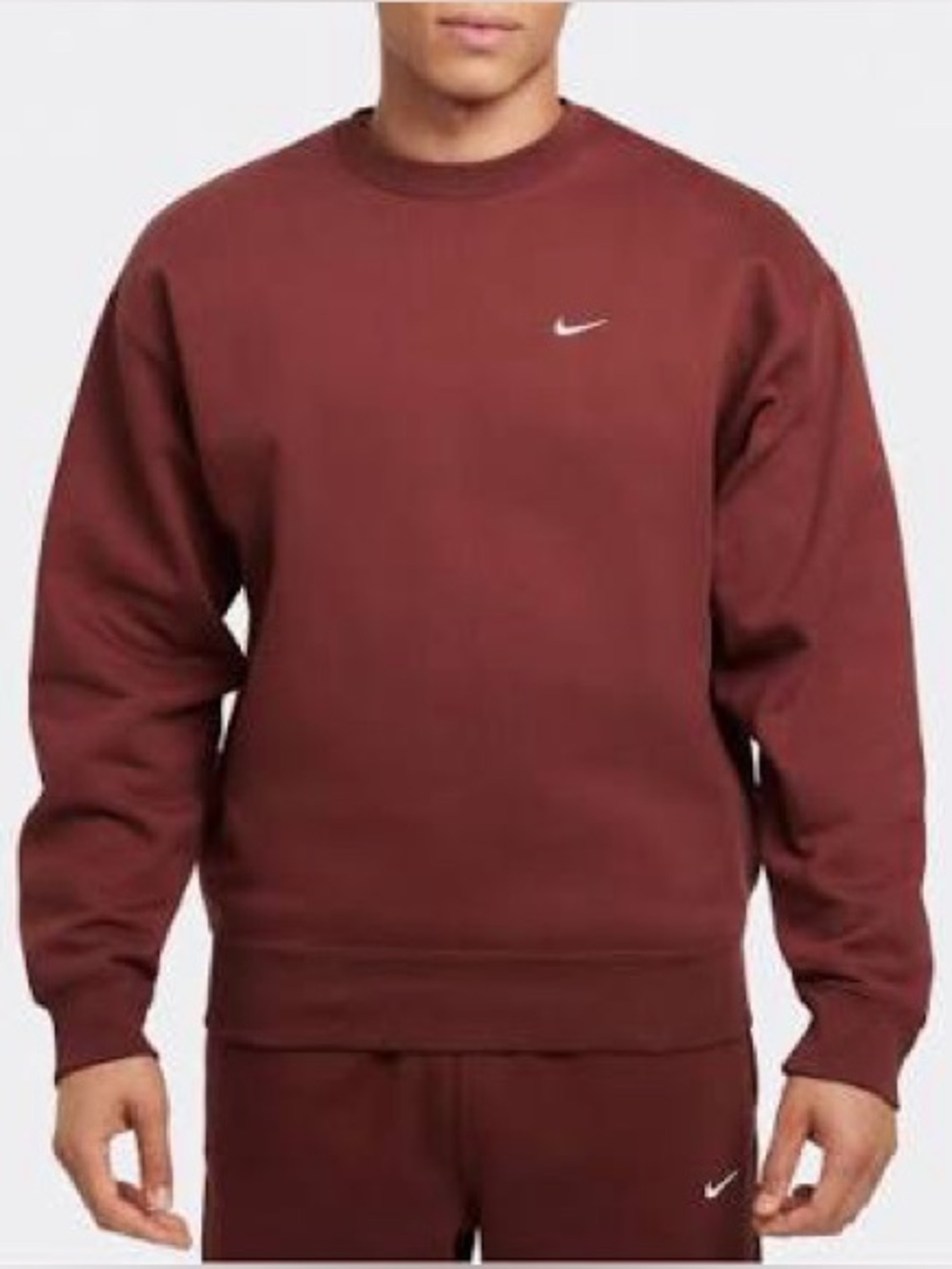 Nike Solo Swoosh Fleece Heavyweight Sweatshirt Dark Pony